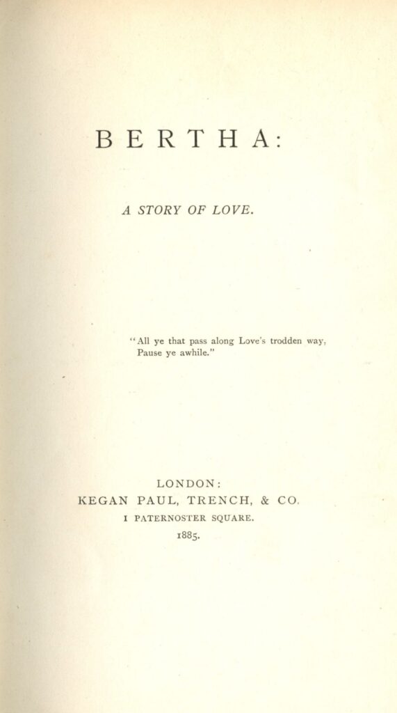 Bertha: A Story of Love