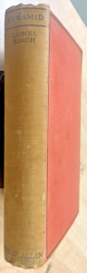 The spine and cover of Pyramid (1931).