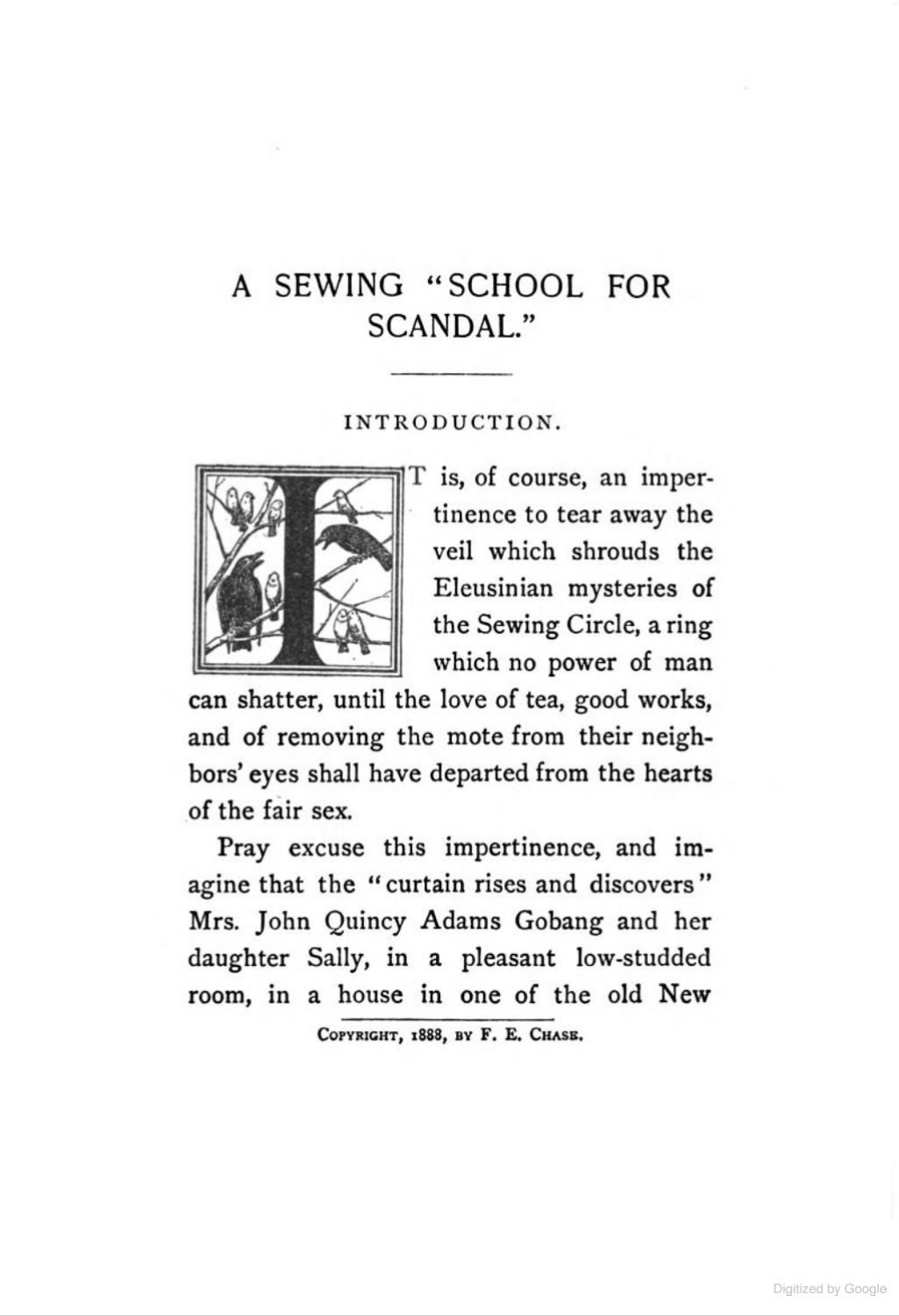 A Sewing “School for Scandal”